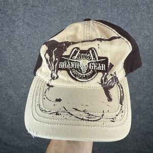 Brooks & Dunn Hat Cap Brown Beige Steer Skull Adjustable Country Western Cowboy